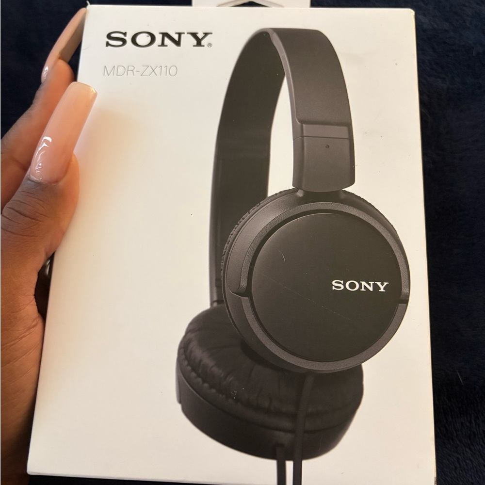 Sony Black On-Ear Headphones Sleek Design